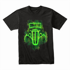 Green Vintage Classic Car Hot Rod Outline Graphic T-Shirt | Retro Hot Rod Design