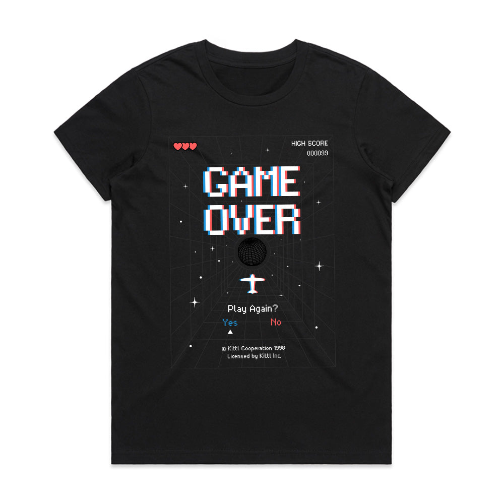 Retro "Game Over" Pixel Art Gaming T-Shirt – Play Again?