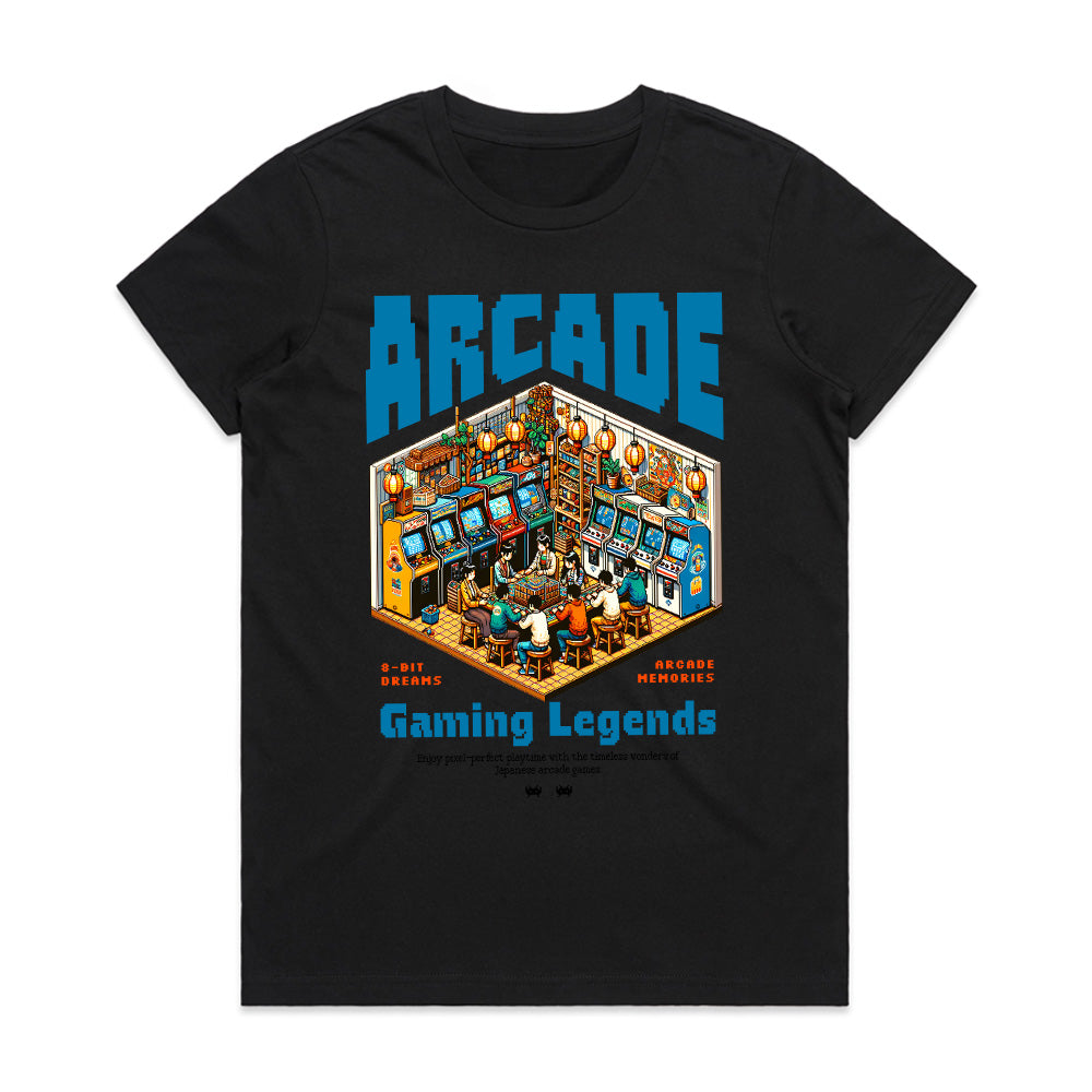 Vintage Arcade Gaming Legends T-Shirt – Retro 8-Bit Dreams Tee