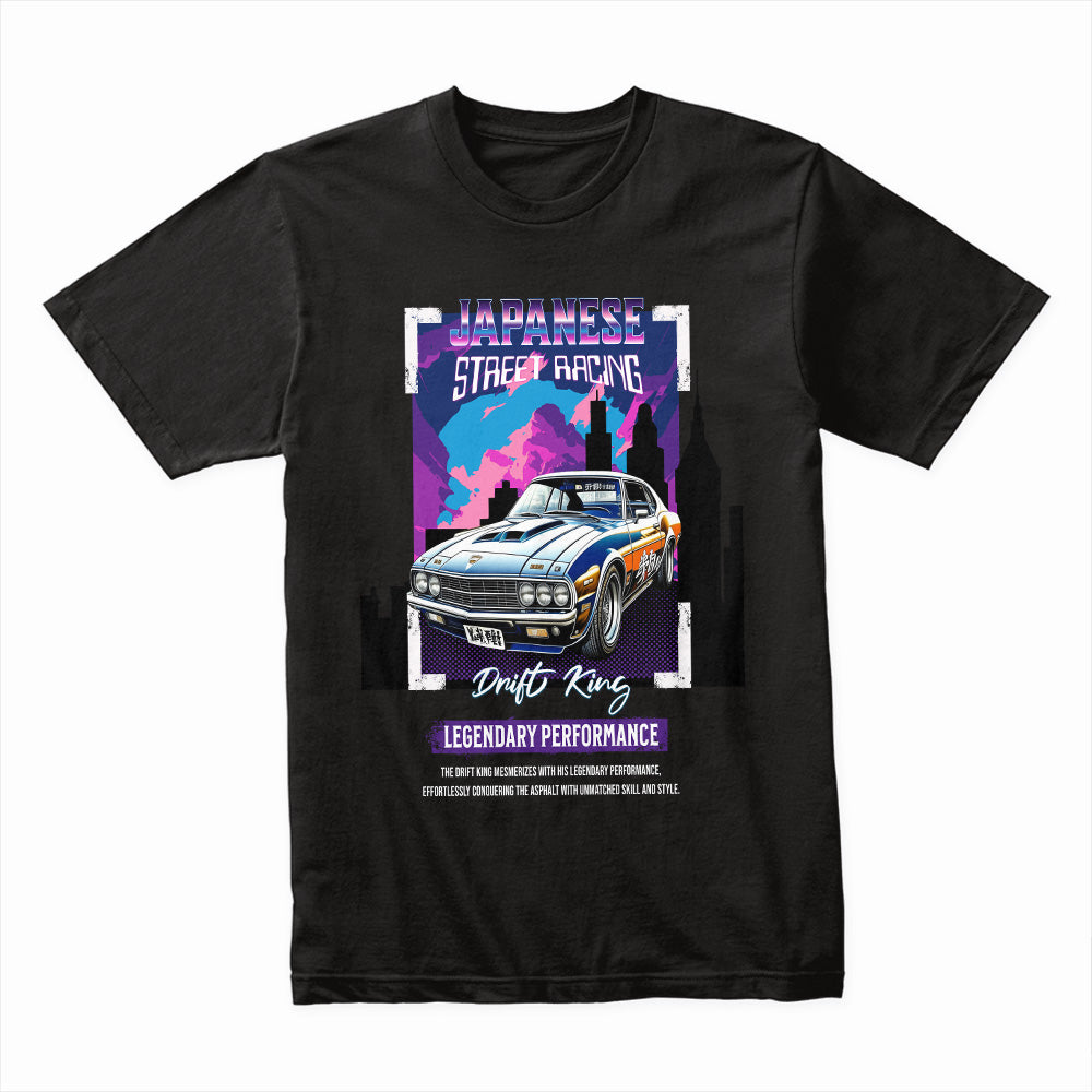 Drift King Japanese Street Racing T-Shirt – Classic JDM Legend Edition