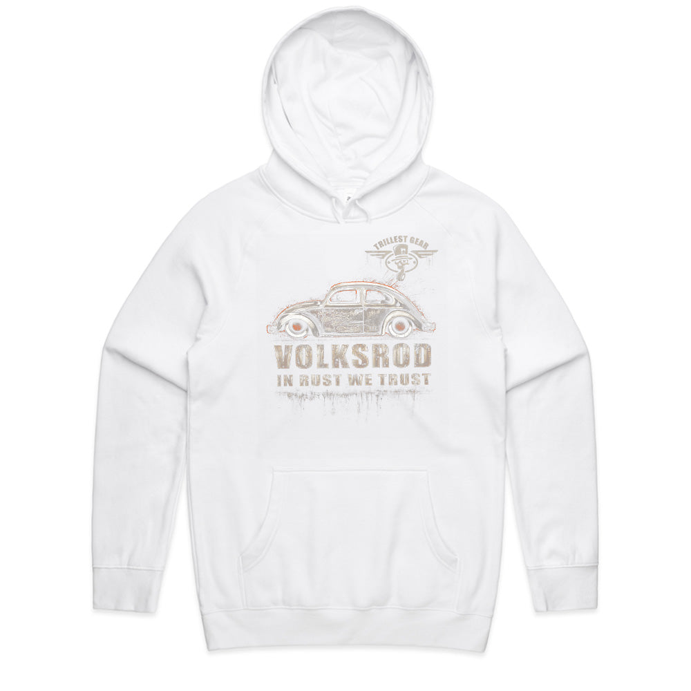 Vintage Volksrod "In Rust We Trust" T-Shirt – Classic Rat Rod Beetle Tee