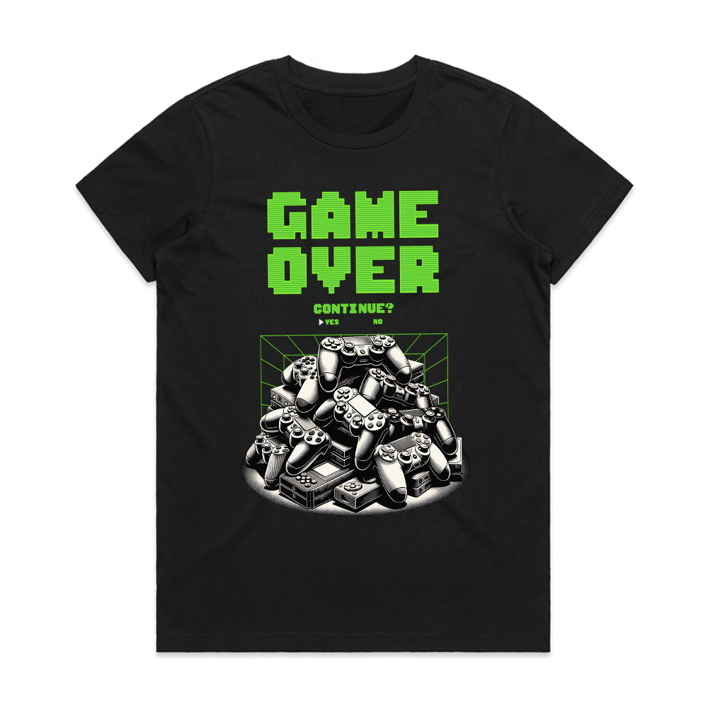 Retro "Game Over – Continue?" Gamer T-Shirt – Ultimate Controller Tribute