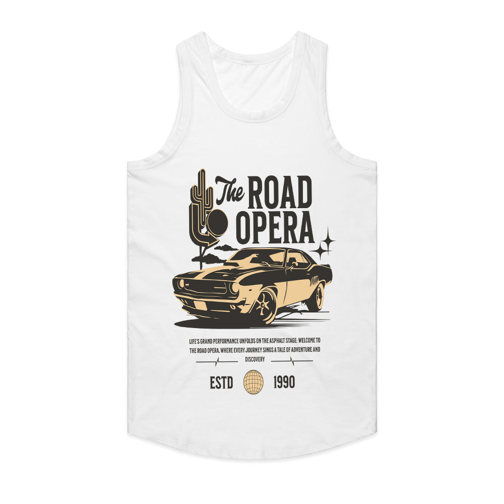 The Road Opera" Vintage Muscle Car T-Shirt – Classic Streetwear for Car Lovers