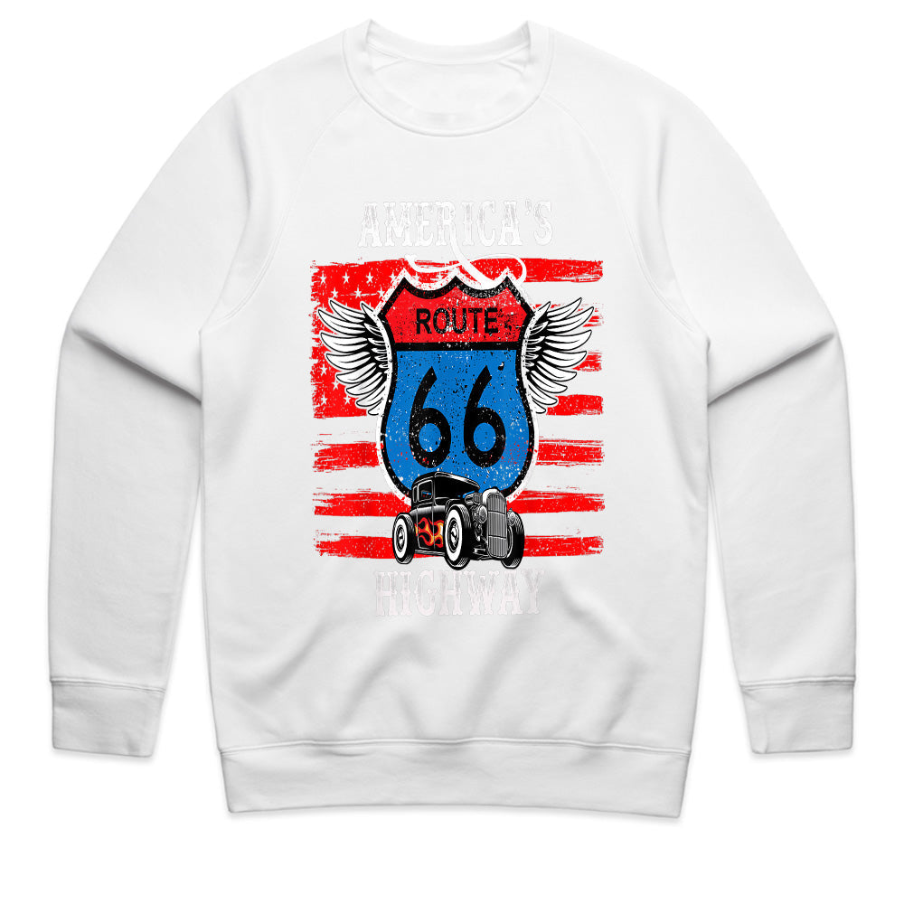 America’s Highway Route 66 Hot Rod T-Shirt – Vintage Retro Car Tee
