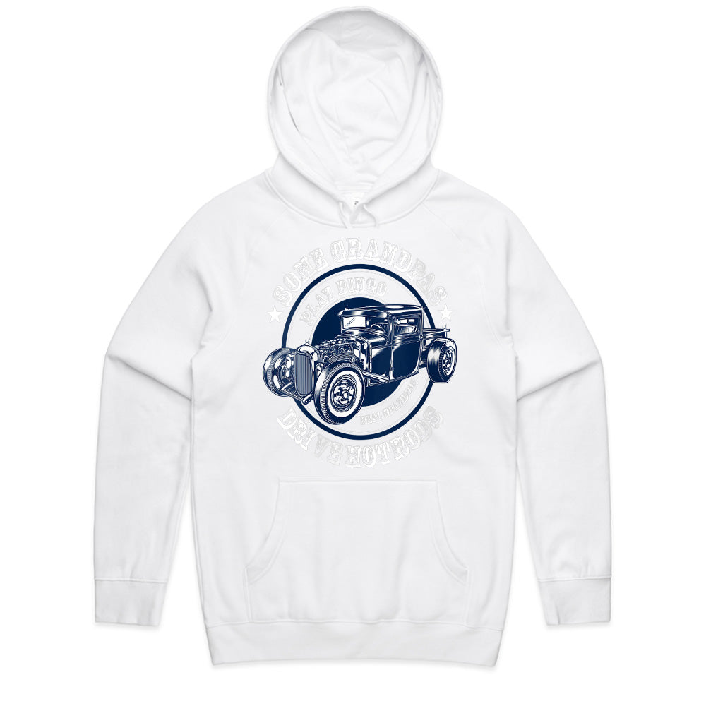 Hot Rod Grandpa Sweatshirt – Some Grandpas Play Bingo, Real Grandpas Drive Hot Rods