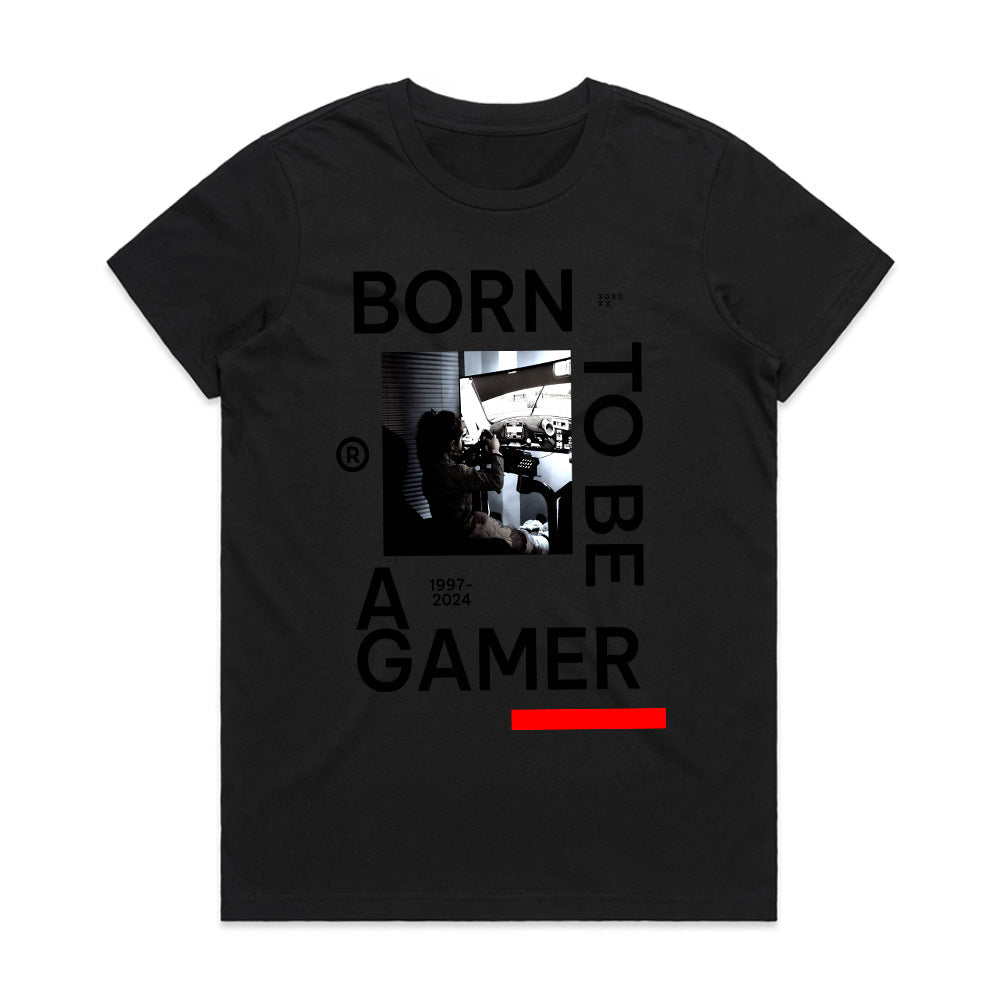 "Born to Be a Gamer – Minimalist Gaming Lifestyle T-Shirt"