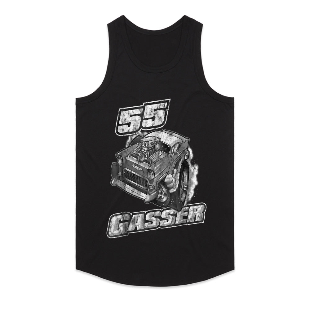 55 Gasser Hot Rod T-Shirt – Vintage Drag Racing Distressed Tee