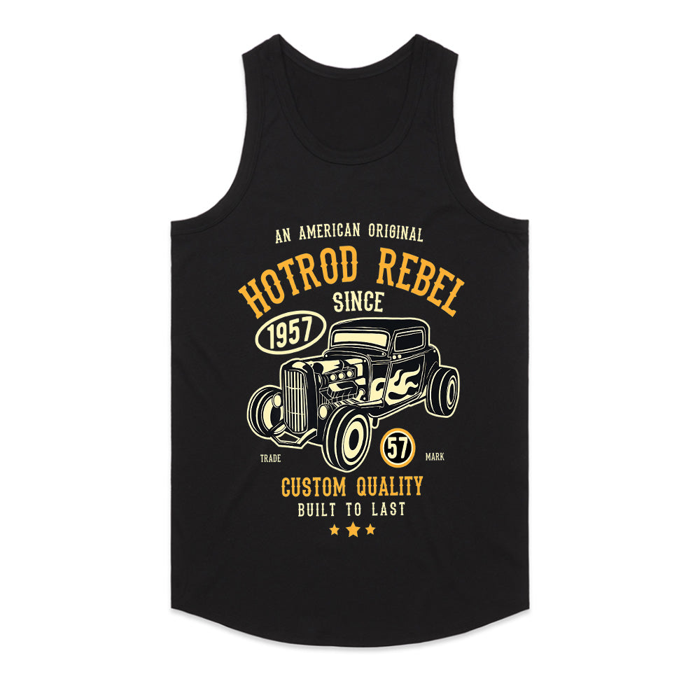 1957 Hot Rod Rebel Vintage T-Shirt – Classic Muscle Car Enthusiast Tee