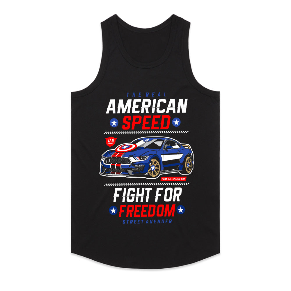 American Speed T-Shirt – Patriotic Muscle Car Racing Tee
