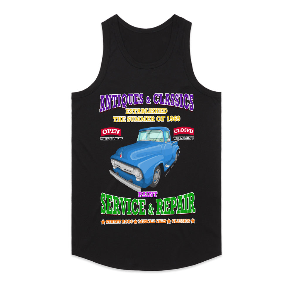 Antique & Classic Car Garage T-Shirt – Vintage Hot Rod Service & Repair Tee