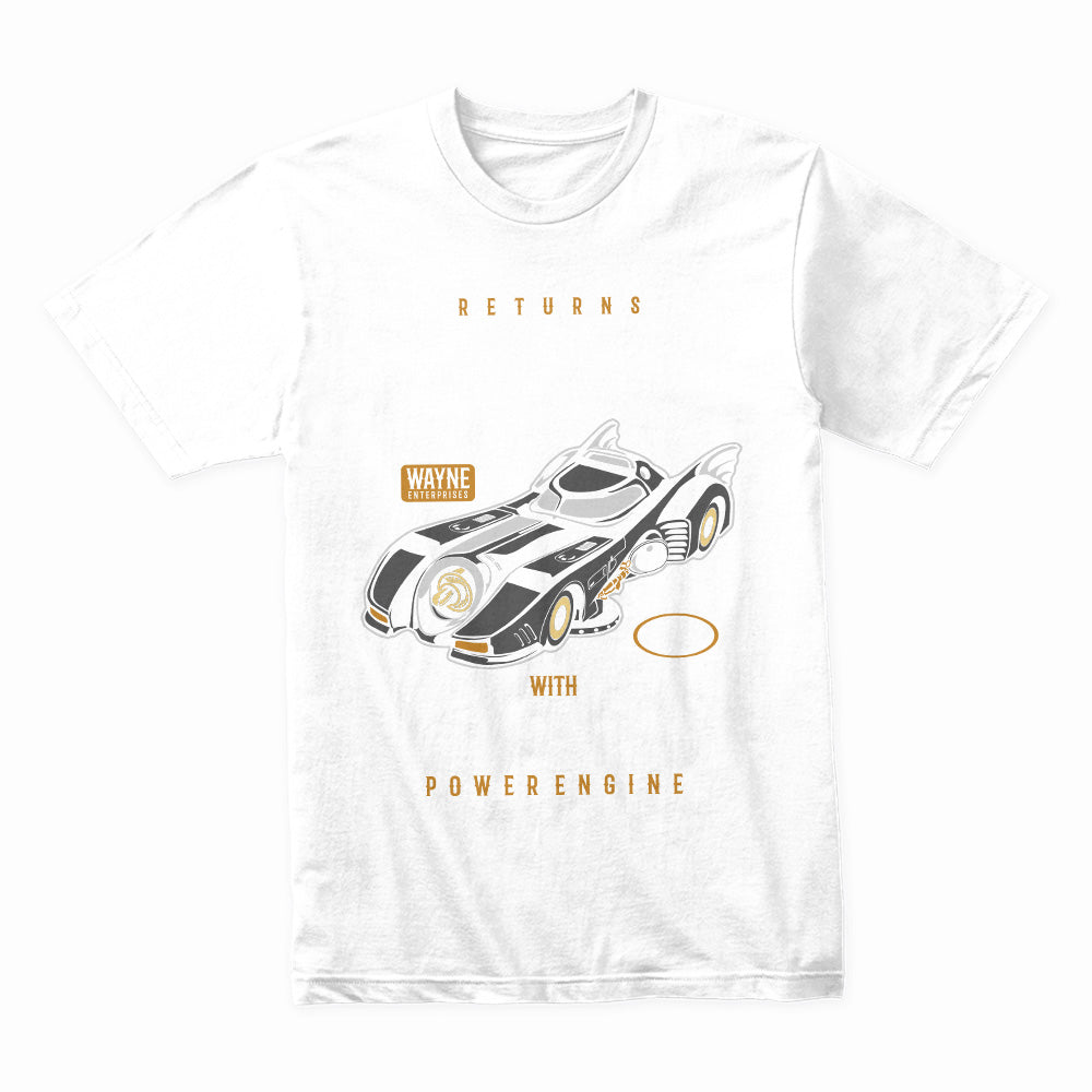 Batmobile Returns T-Shirt – Jet Turbine Power & Dark Knight Style!
