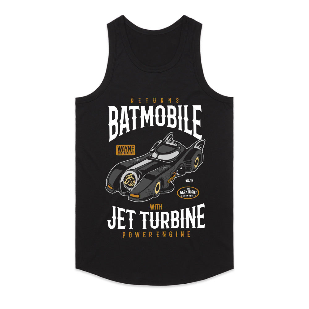 Batmobile Returns T-Shirt – Jet Turbine Power & Dark Knight Style!