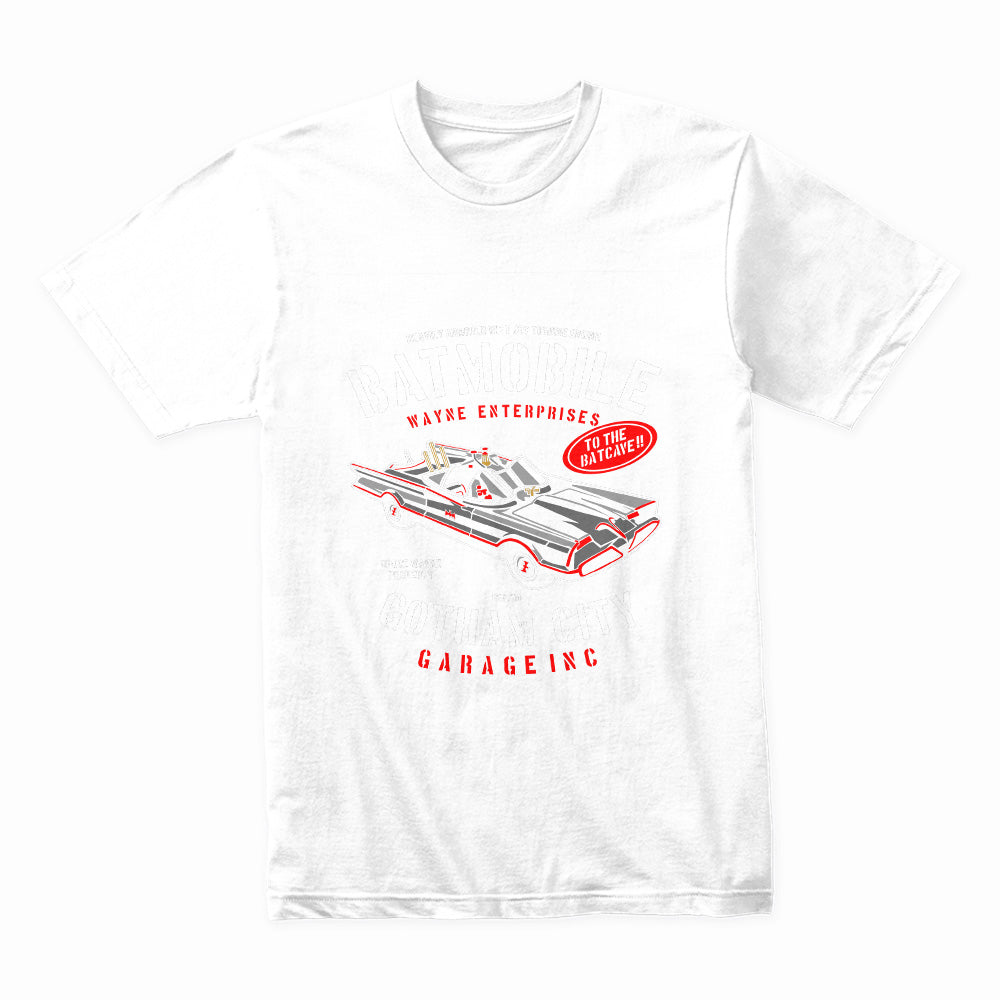 Batmobile Gotham City Garage T-Shirt – Classic Heroic Ride!