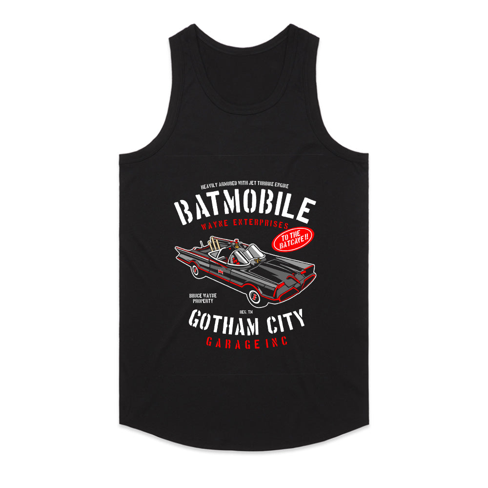 Batmobile Gotham City Garage T-Shirt – Classic Heroic Ride!
