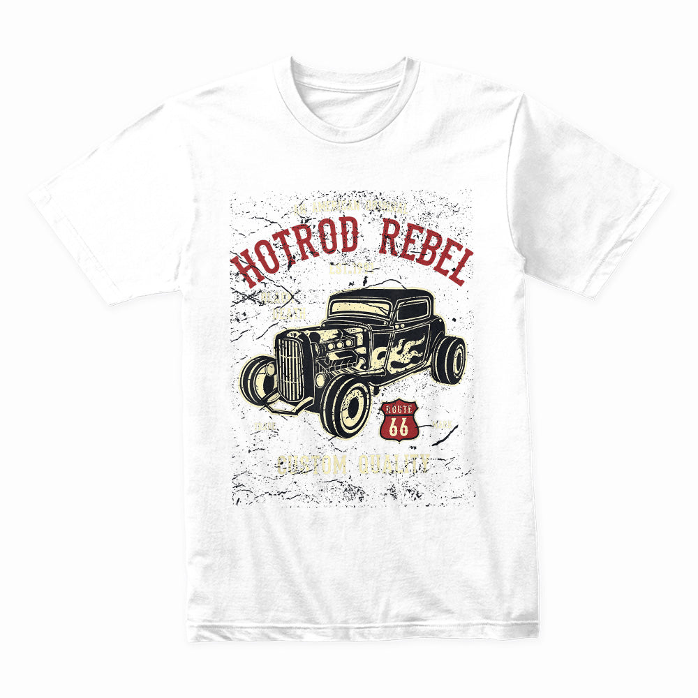 Hotrod Rebel T-Shirt – Vintage Route 66 Custom Car Classic!