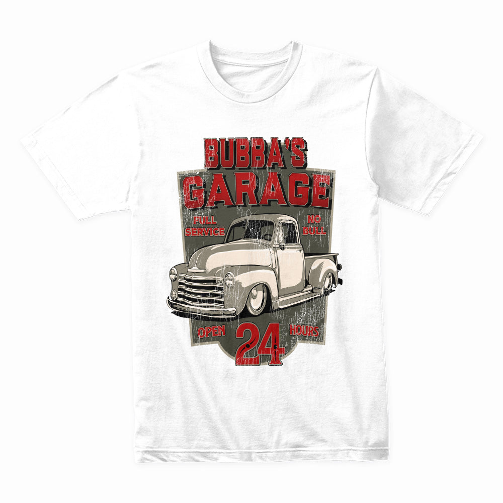 Bubba’s Garage T-Shirt – Vintage Hot Rod Classic Truck Tee!