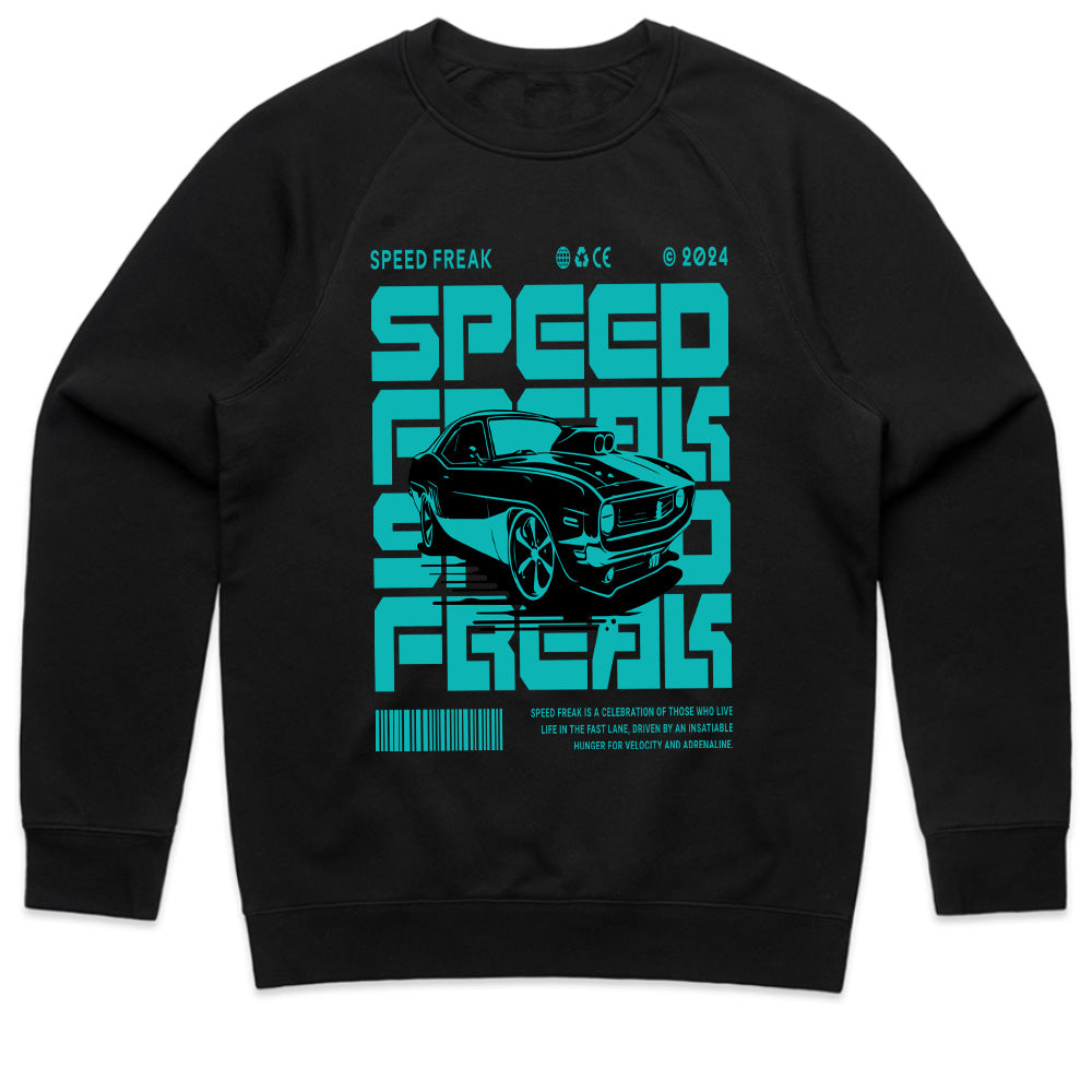 "Speed Freak" Muscle Car Streetwear T-Shirt – Neon Turbocharged Retro Racer Tee