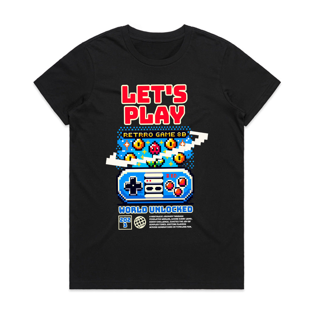Let’s Play Retro Gamer T-Shirt – 8-Bit Pixel Nostalgia