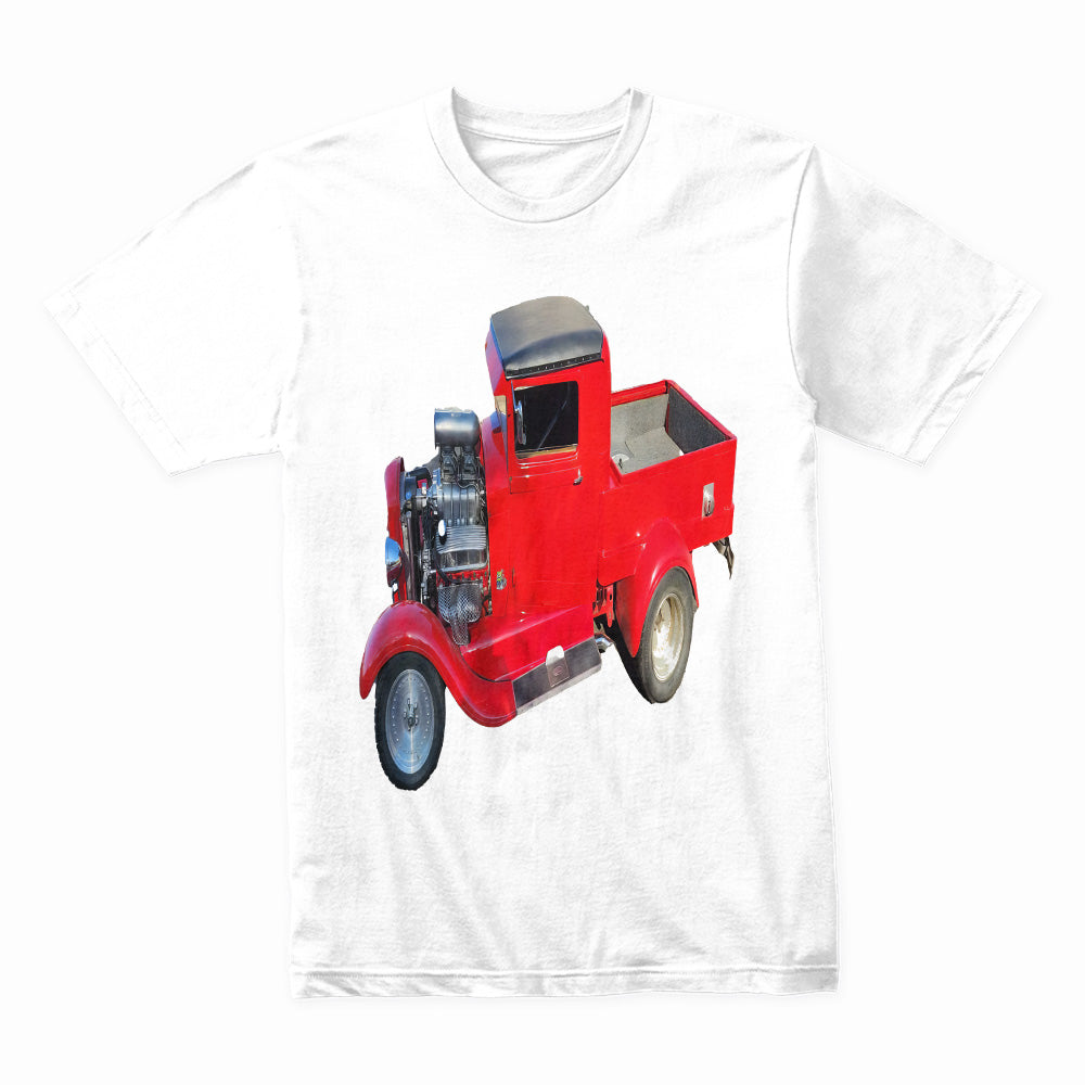 Vintage Red Hot Rod Pickup Truck T-Shirt – Classic Power & Style!