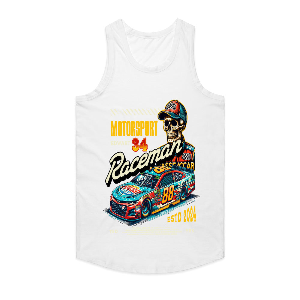 Vintage Racing Skull & Speedster Graphic T-Shirt – Motorsport Streetwear