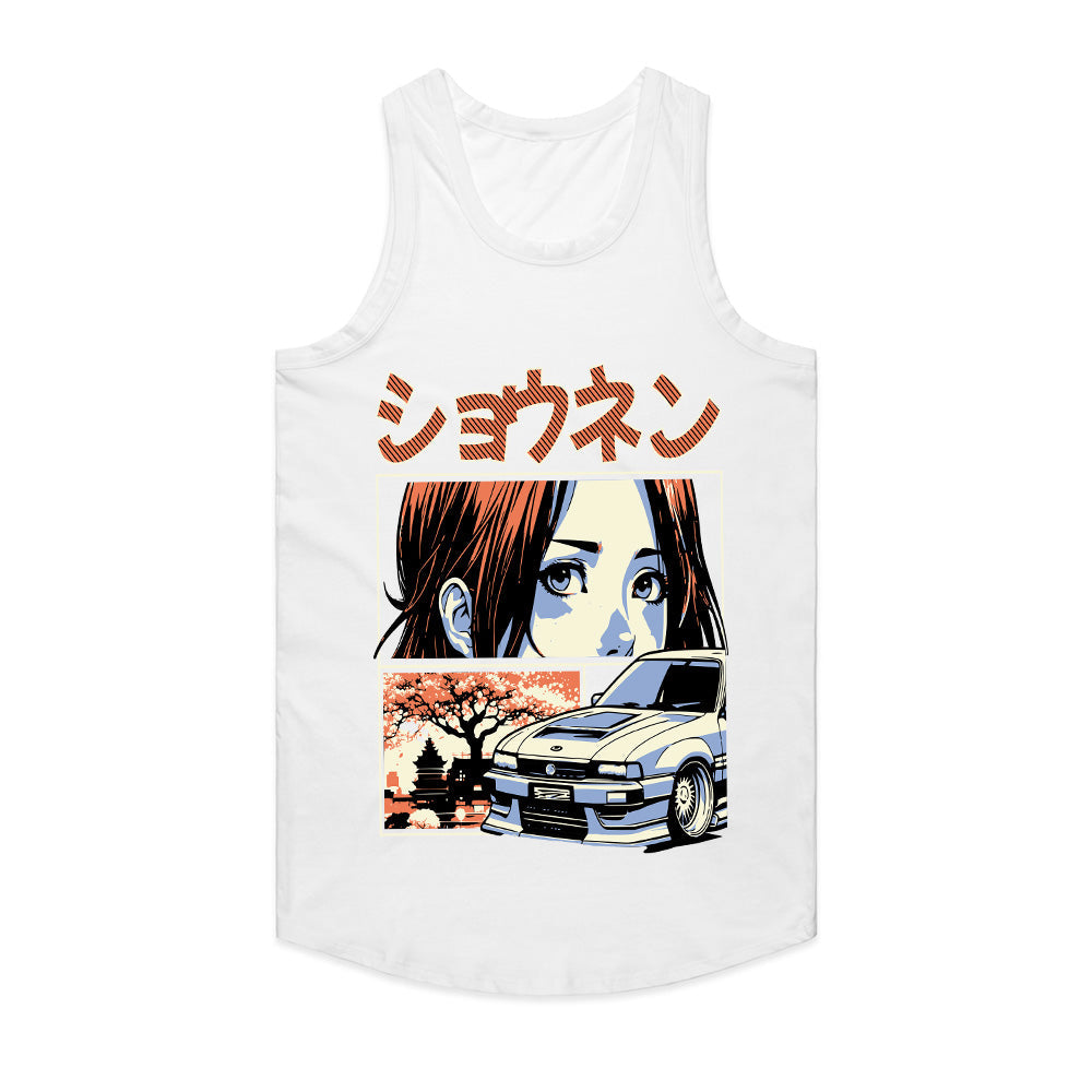 Shōnen Retro Aesthetic Streetwear T-Shirt – Anime & JDM Car Design
