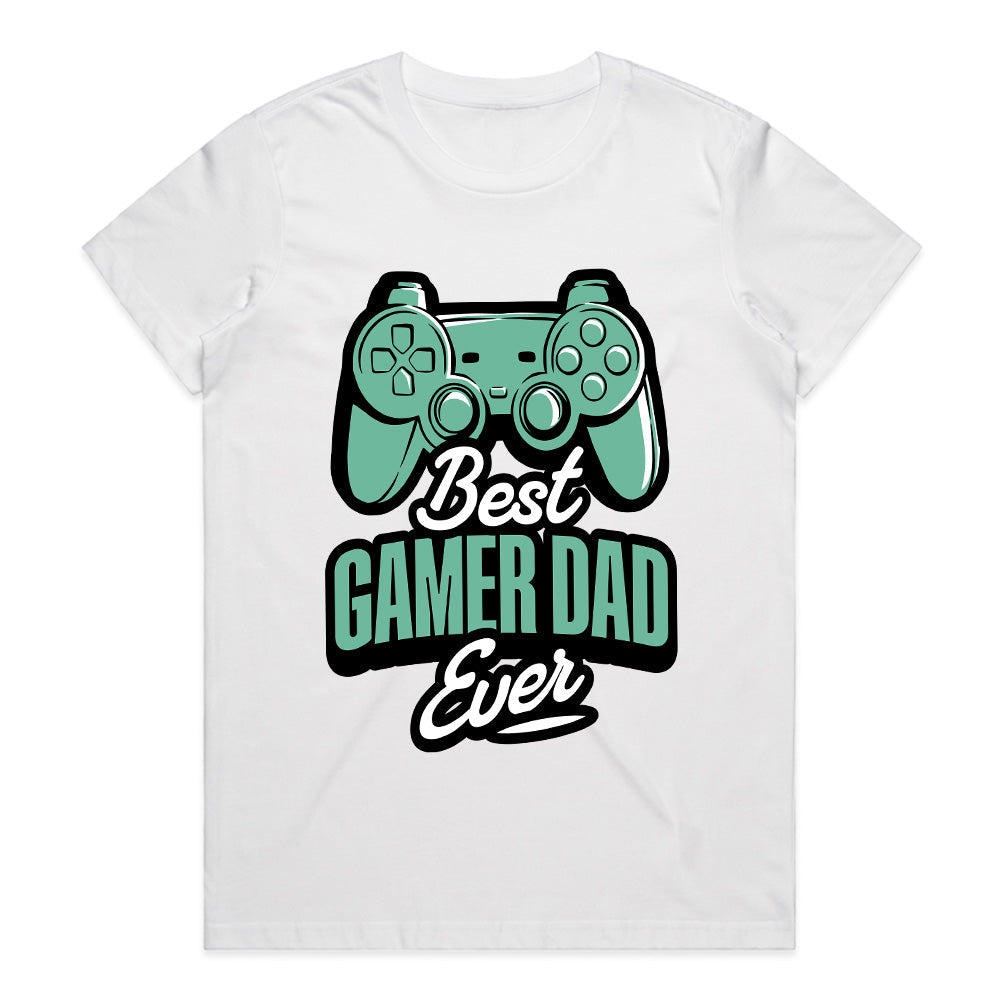 "Best Gamer Dad Ever – Cool Gaming Controller Graphic T-Shirt"