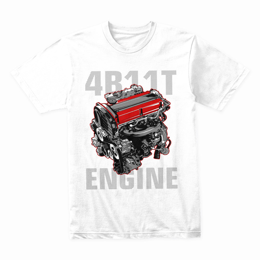 4B11T Engine T-Shirt – Mitsubishi Turbo Power!