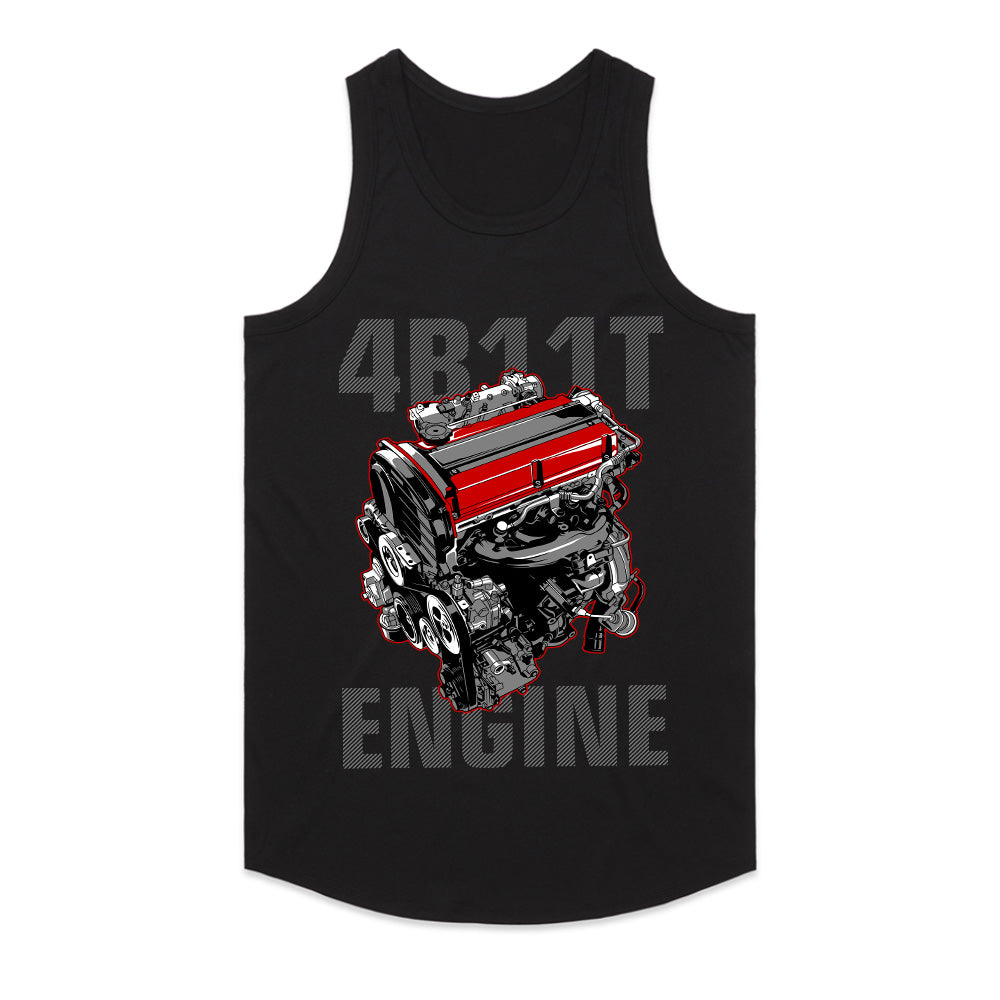 4B11T Engine T-Shirt – Mitsubishi Turbo Power!