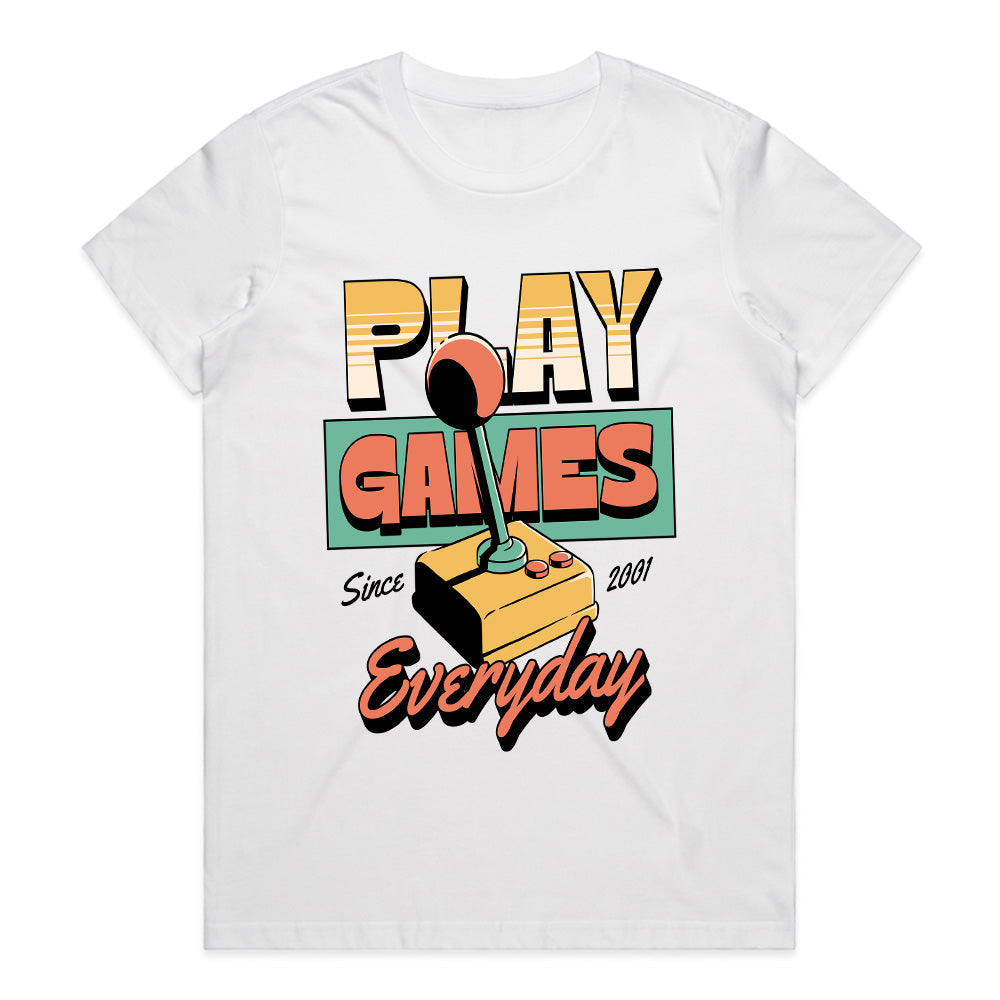 "Play Games Everyday" Retro Arcade Joystick T-Shirt
