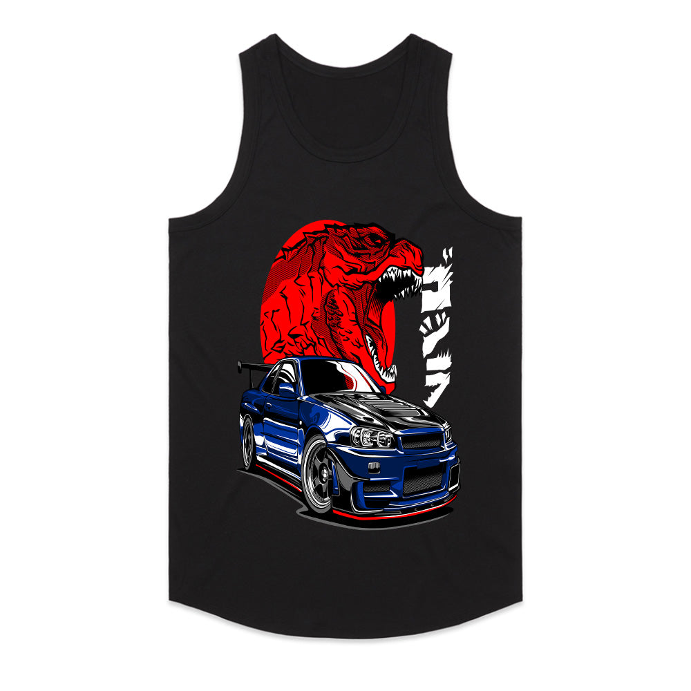 T-Rex vs. Skyline GTR Racing T-Shirt – JDM Monster Power Tee