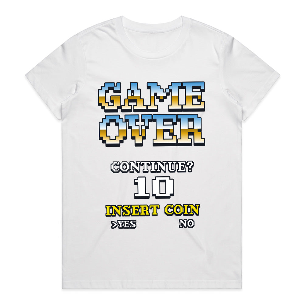 Retro Arcade Game Over" T-Shirt – Classic Pixel Design for Gamers
