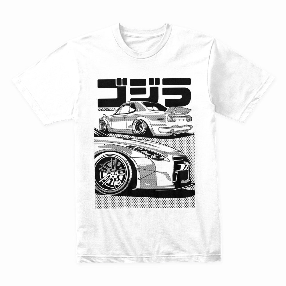 Godzilla Legends" JDM Skyline GT-R T-Shirt – Classic & Modern Duo