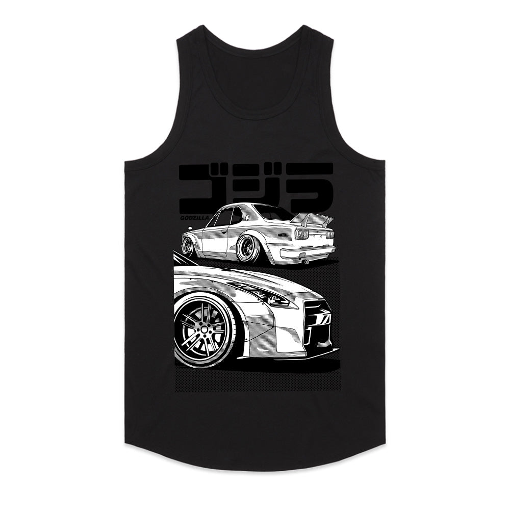 Godzilla Legends" JDM Skyline GT-R T-Shirt – Classic & Modern Duo