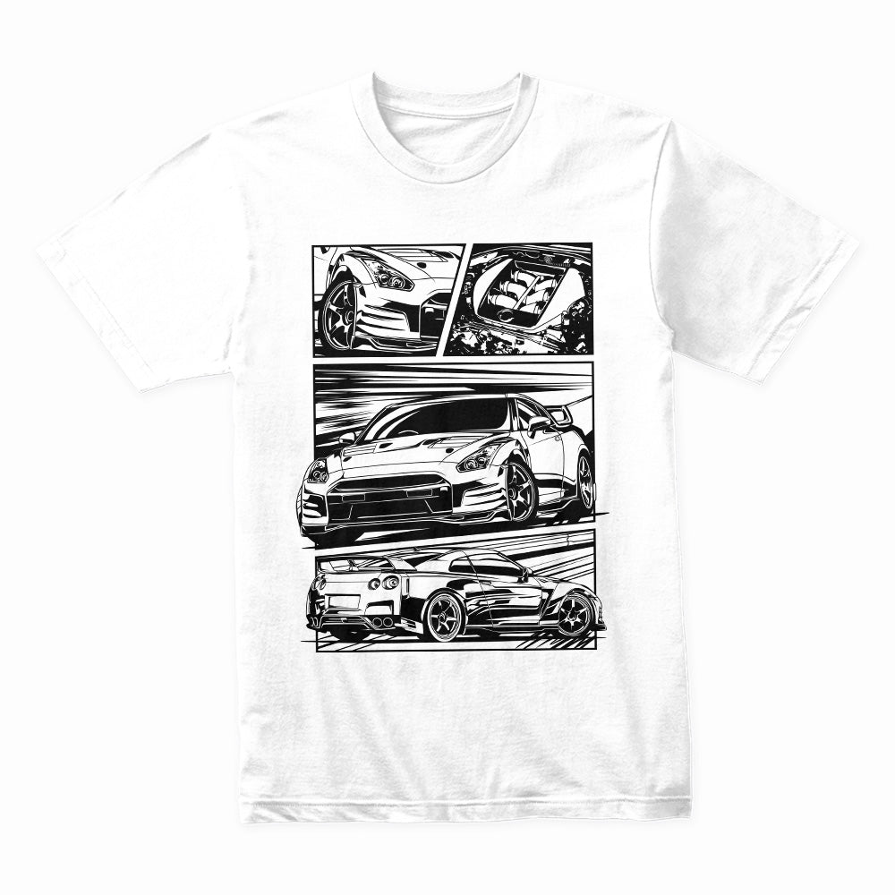 Manga Speed" Nissan GT-R Comic Style T-Shirt – JDM Racing Tee