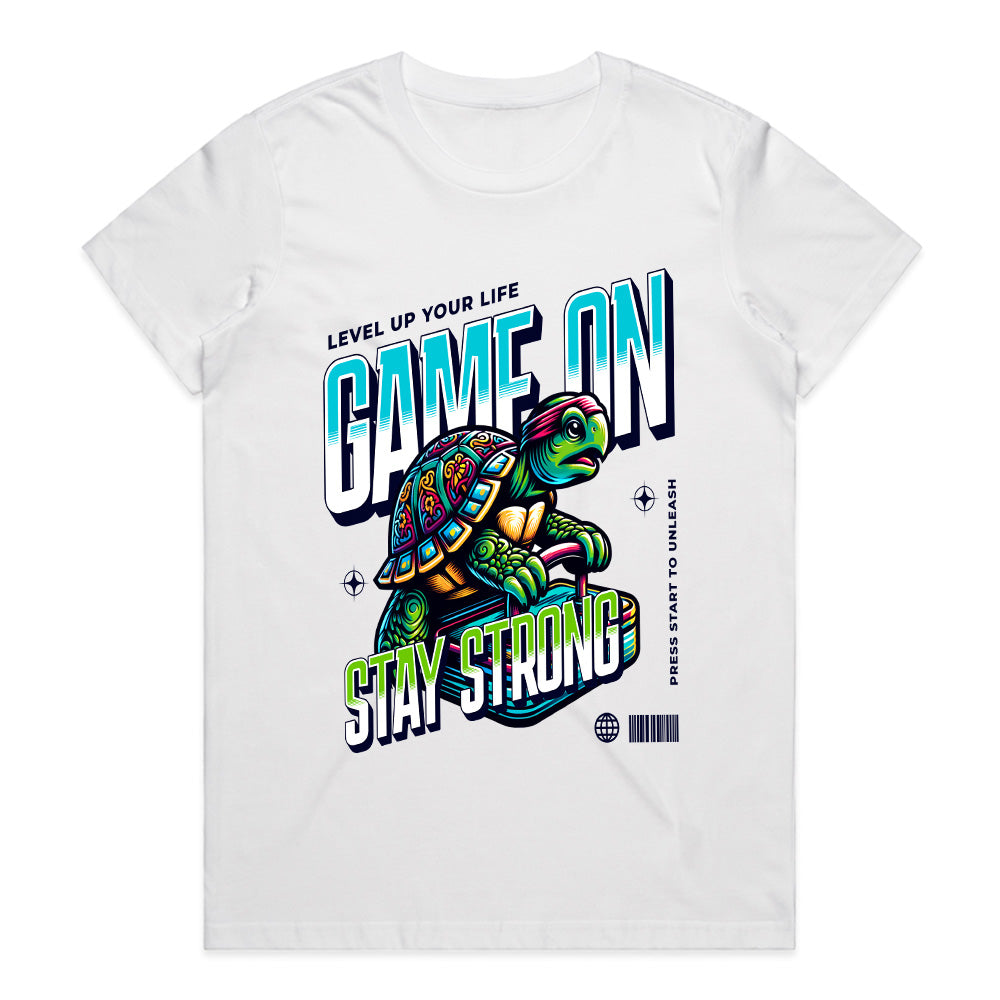 Game On - Stay Strong Turtle Gaming T-Shirt