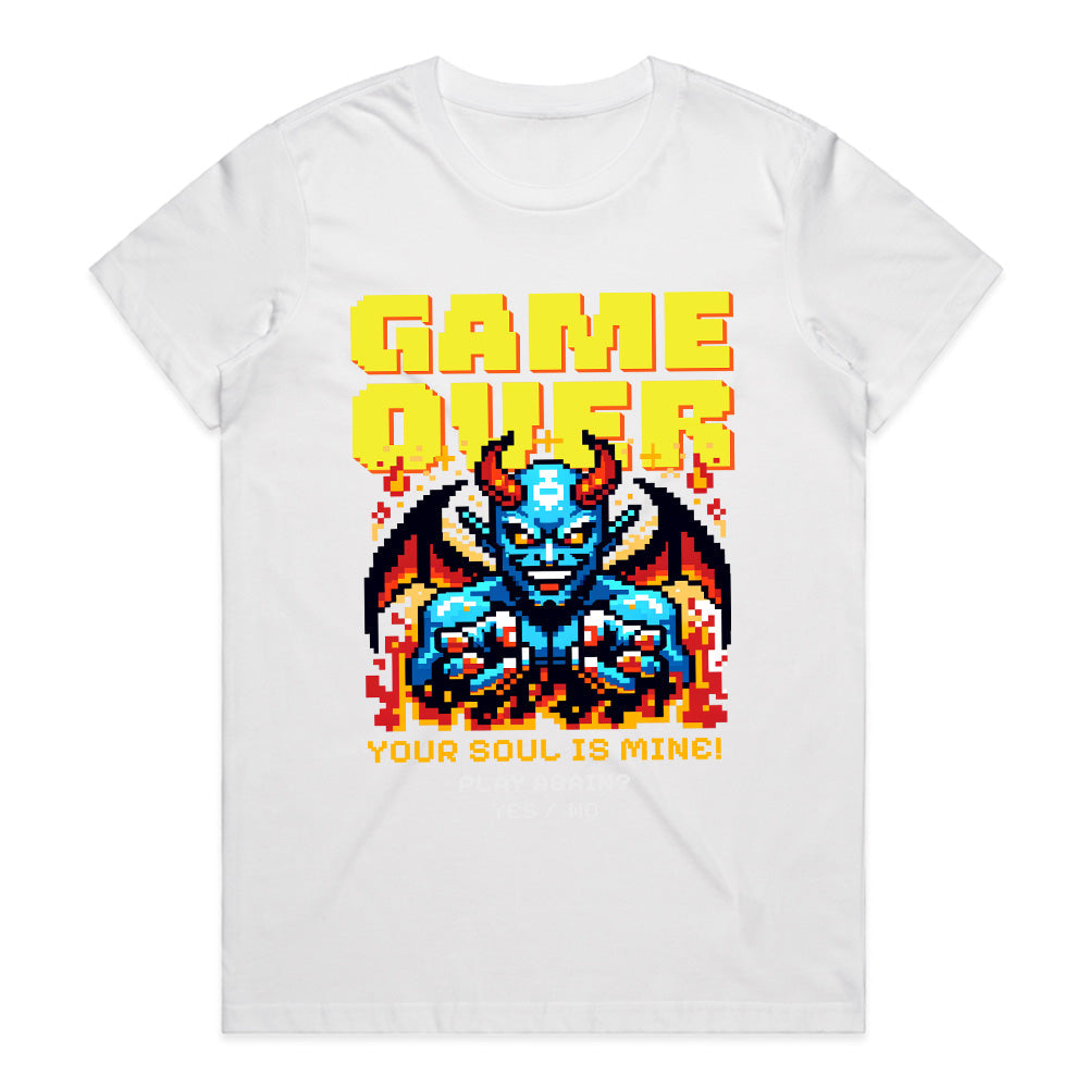 Game Over – Pixel Demon Retro Gaming T-Shirt