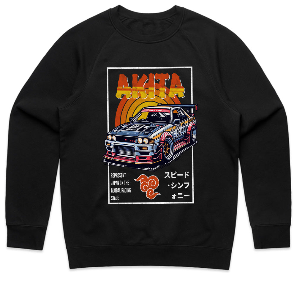 Akita Retro Drift Racing Tee – Japanese Street Style