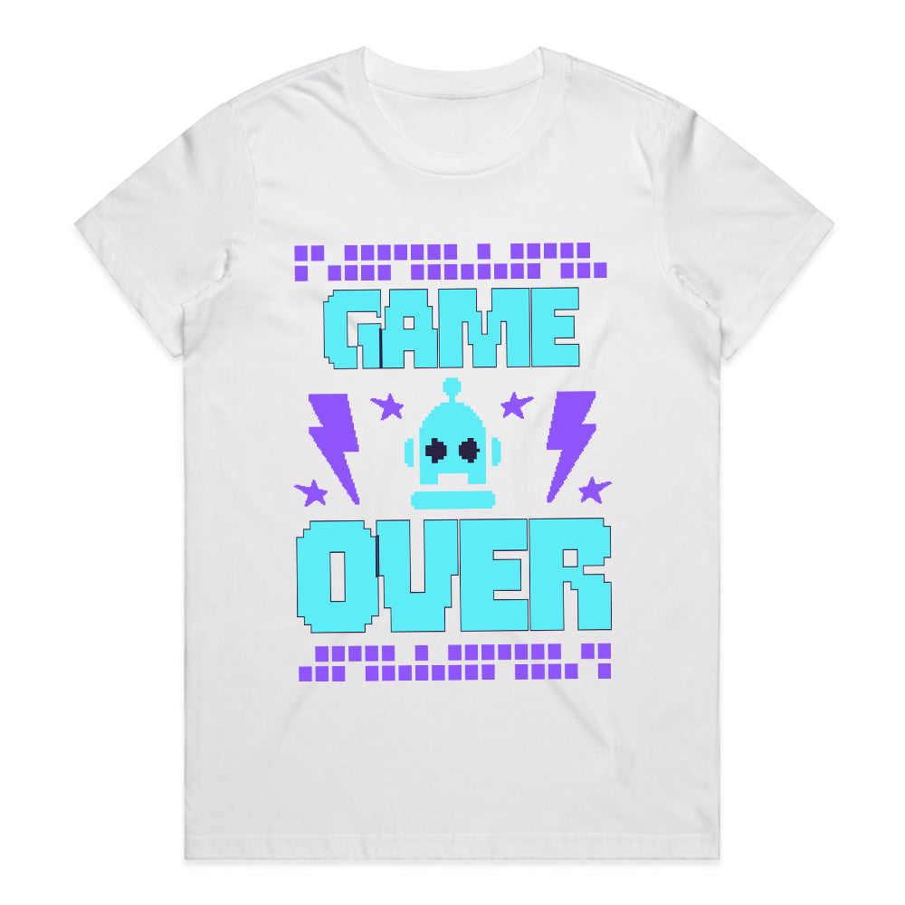 Game Over - Retro Pixel Robot Gamer T-Shirt