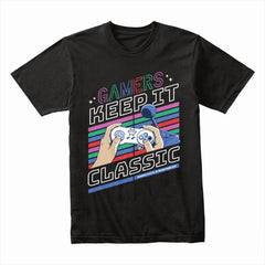 "Gamers Keep It Classic" Retro Gaming T-Shirt
