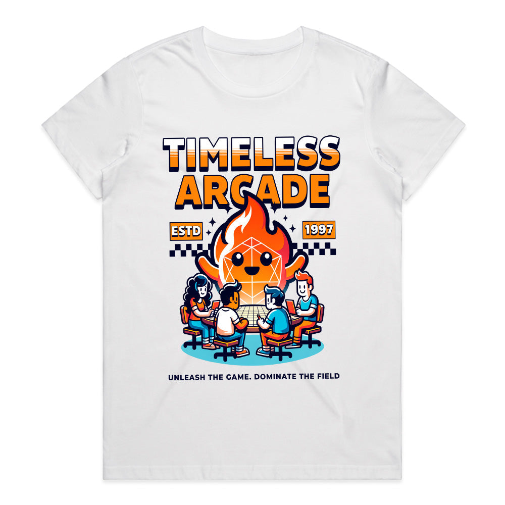 Timeless Arcade - Retro Gaming & Tabletop Fusion T-Shirt