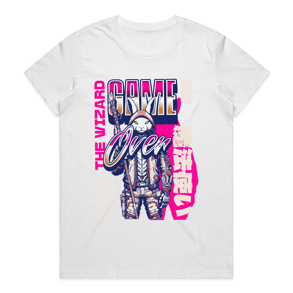 The Wizard - Game Over Cyberpunk Fantasy T-Shirt