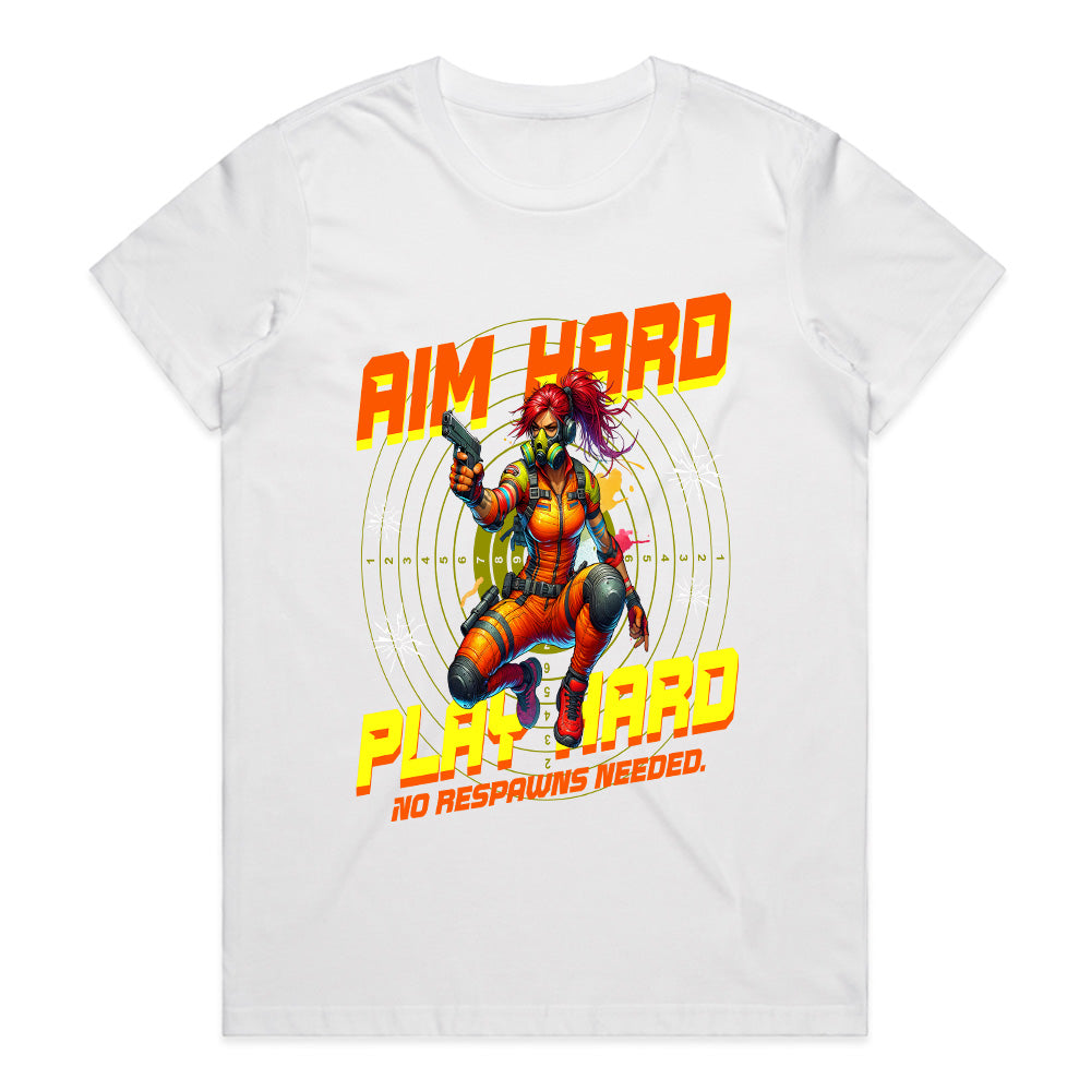 Aim Hard, Play Hard - Tactical Gamer T-Shirt