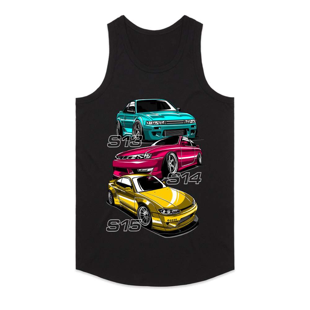 JDM Legends Nissan S-Chassis T-Shirt – S13, S14, S15 Silvia Drift Icons