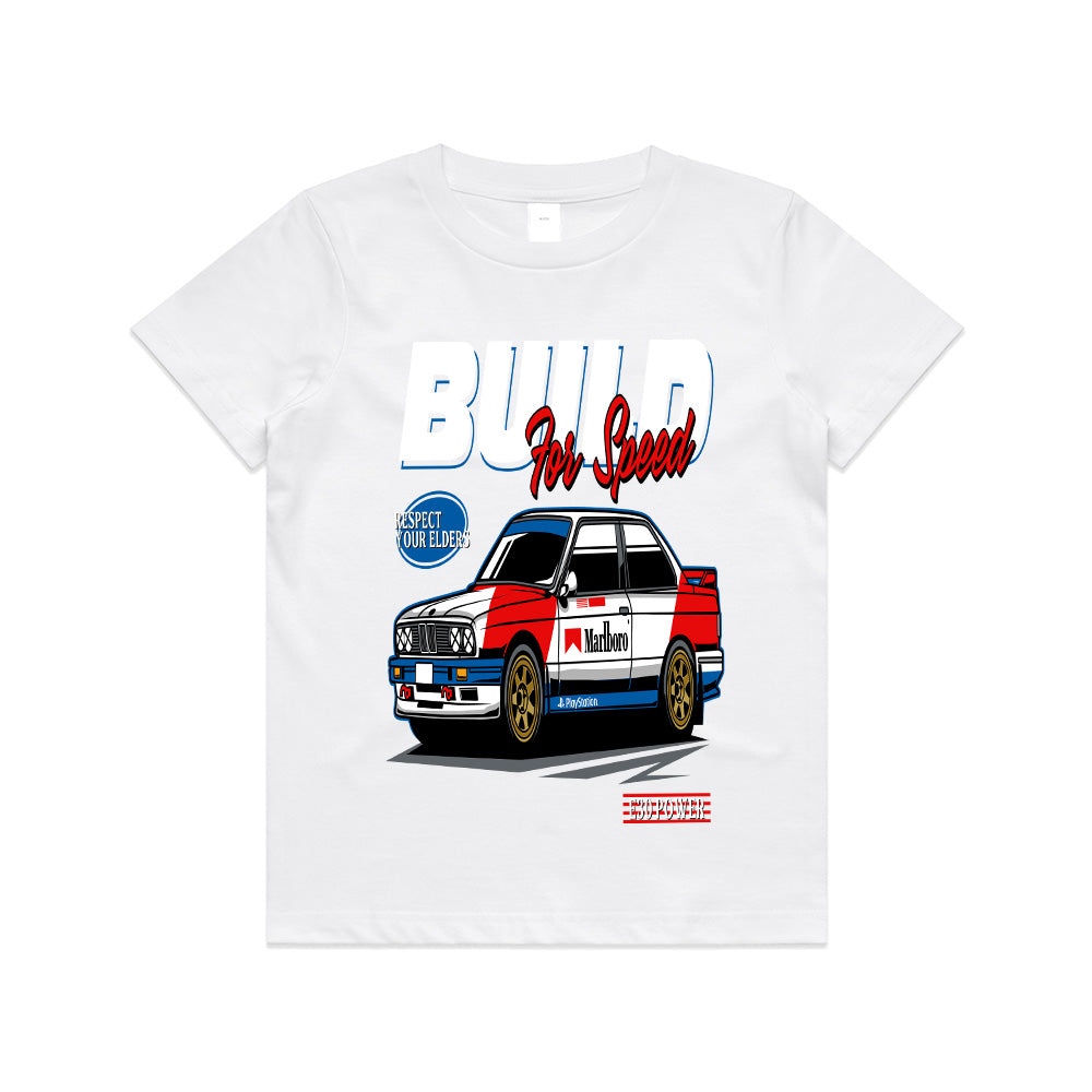 BMW E30 M3 Build for Speed – Retro Racing Legends T-Shirt