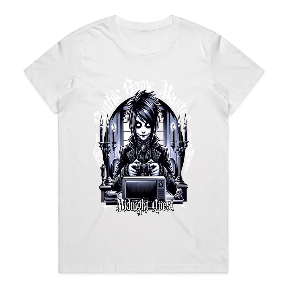 Gothic Game Master - Midnight Quest Dark Gamer T-Shirt