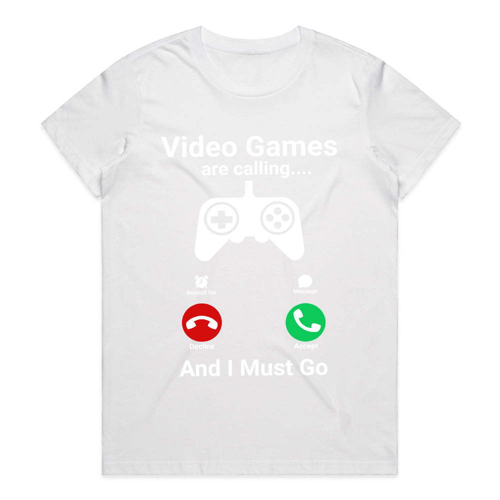 "Video Games Are Calling" Funny Gamer T-Shirt - Gaming Life Design