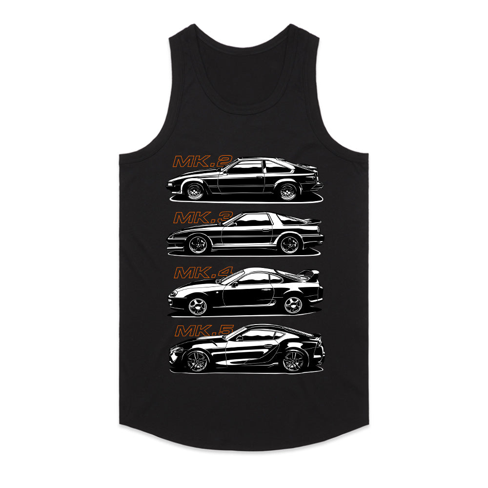 Toyota Supra Generations T-Shirt – MK2, MK3, MK4, MK5 Evolution