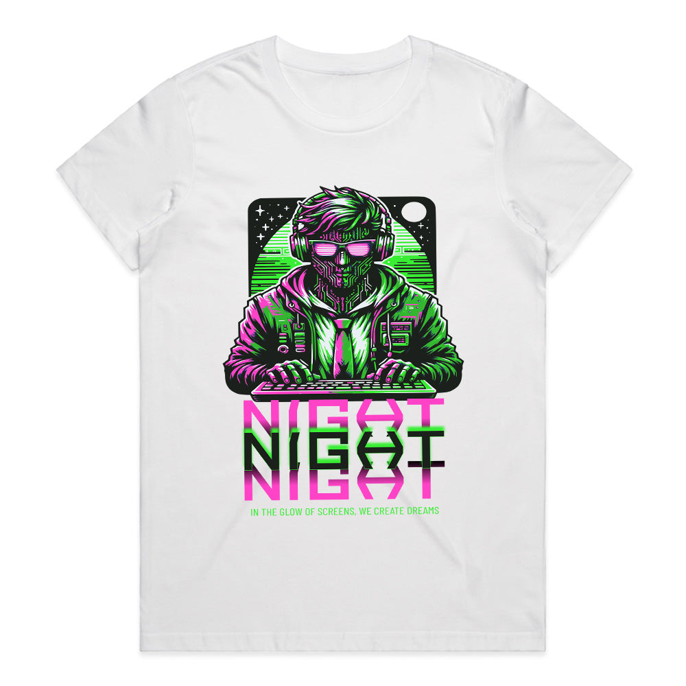 Night Gamer - Cyberpunk Neon Hacker T-Shirt