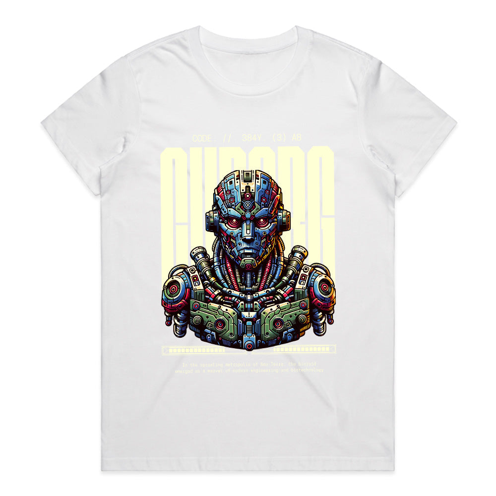 Futuristic Cybernetic Warrior T-Shirt – Sci-Fi Mech Techwear