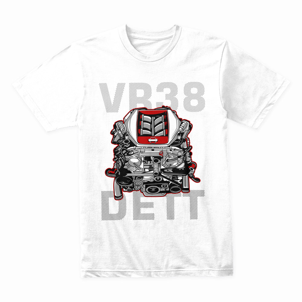 VR38DETT Twin-Turbo Engine – Godzilla Power T-Shirt